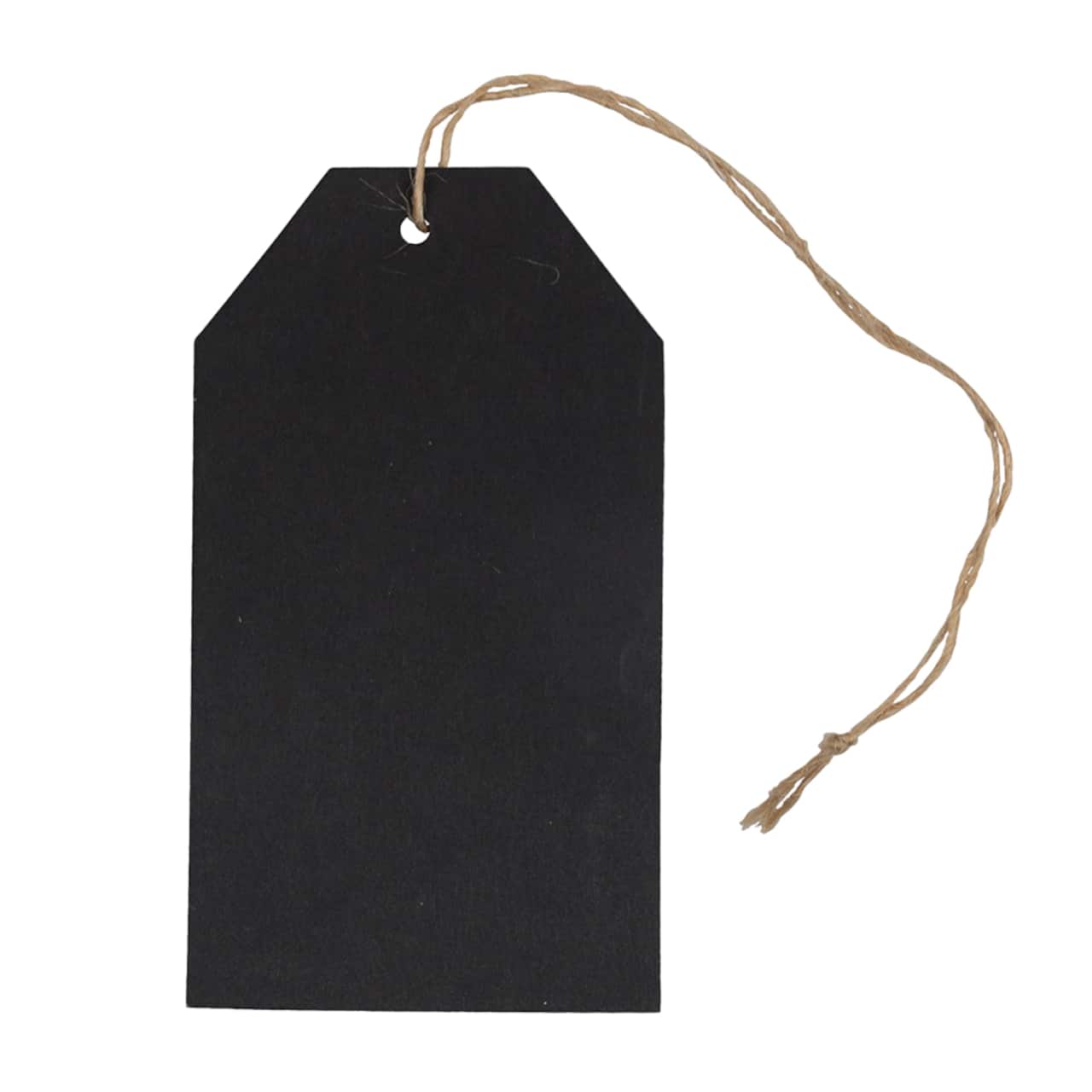 JAM Paper Black Recycled Kraft Premium Gift Tags with Twine String, 10ct.